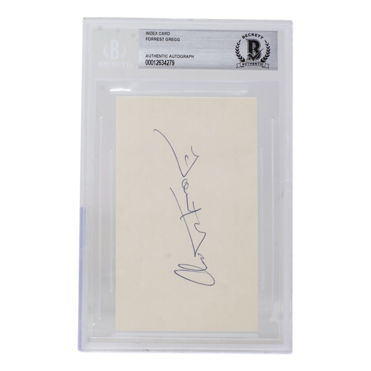 Forrest Gregg Autographed Green Bay Packers Index Card - PSA/DNA Certified Collectible - Perfect for NFL Memorabilia Collections & Sports Fan Gifts