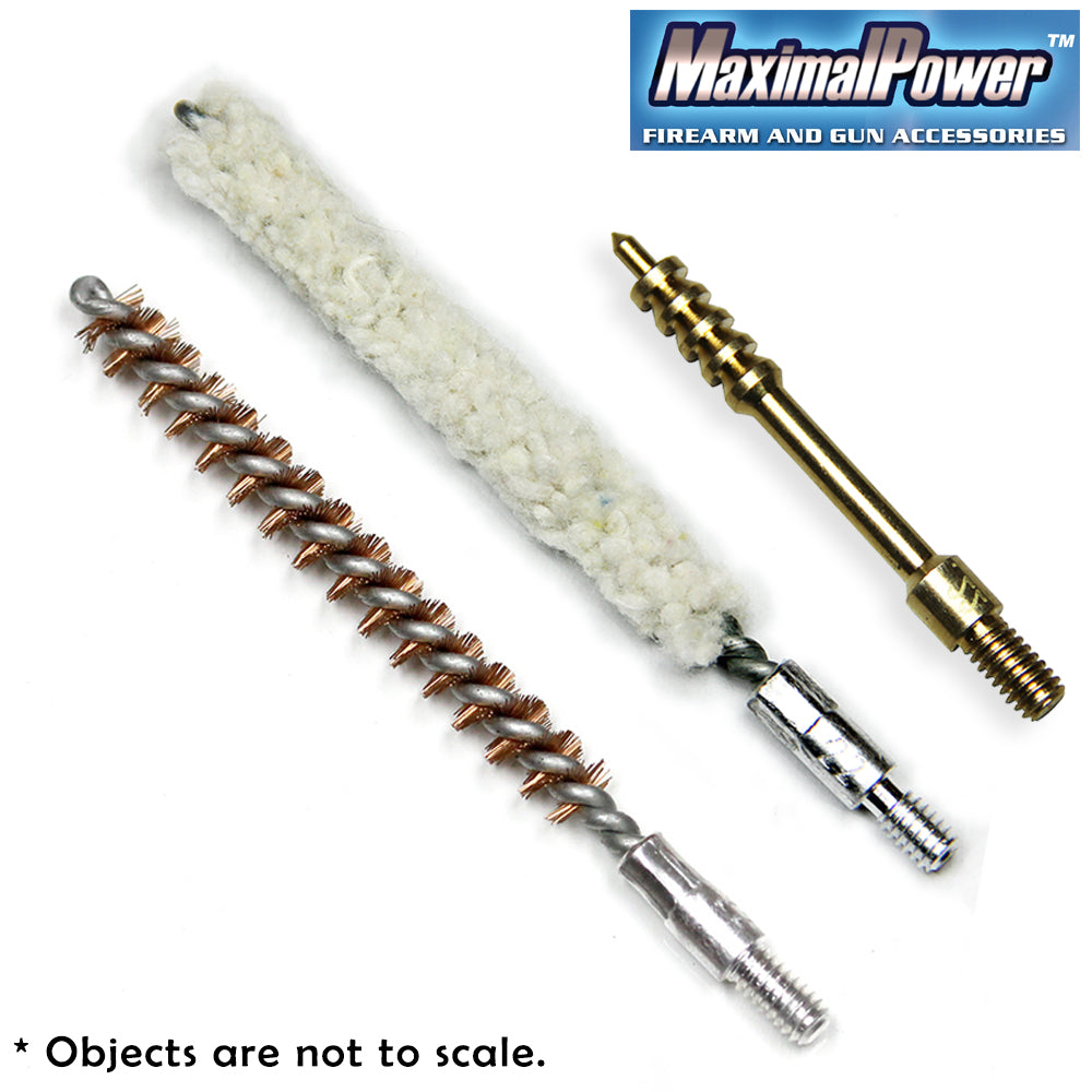 Premium Bore Cleaning Jag Set - Bronze & Mop Brushes with Patch Holder for 8-22 Thread | Gun Barrel Maintenance Kit for Rifles & Pistols | Perfect for Hunting, Shooting Range & Firearm Cleaning