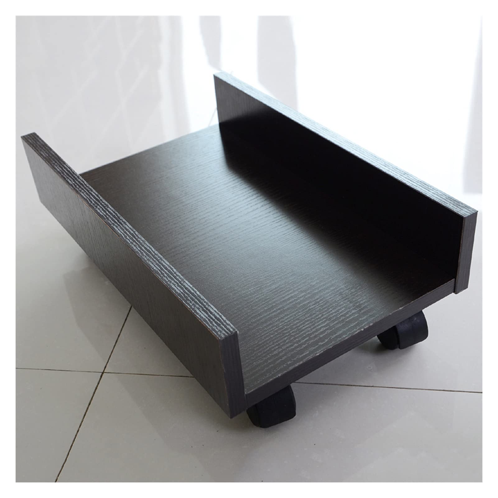 VIORED Universal CPU Stand with 4 Caster Wheels - Heavy Duty PC Case Rack & Computer Host Holder - Home & Office Desktop Organizer for Better Airflow & Protection (Color: Black) - Perfect for Gaming Setups & Workstations