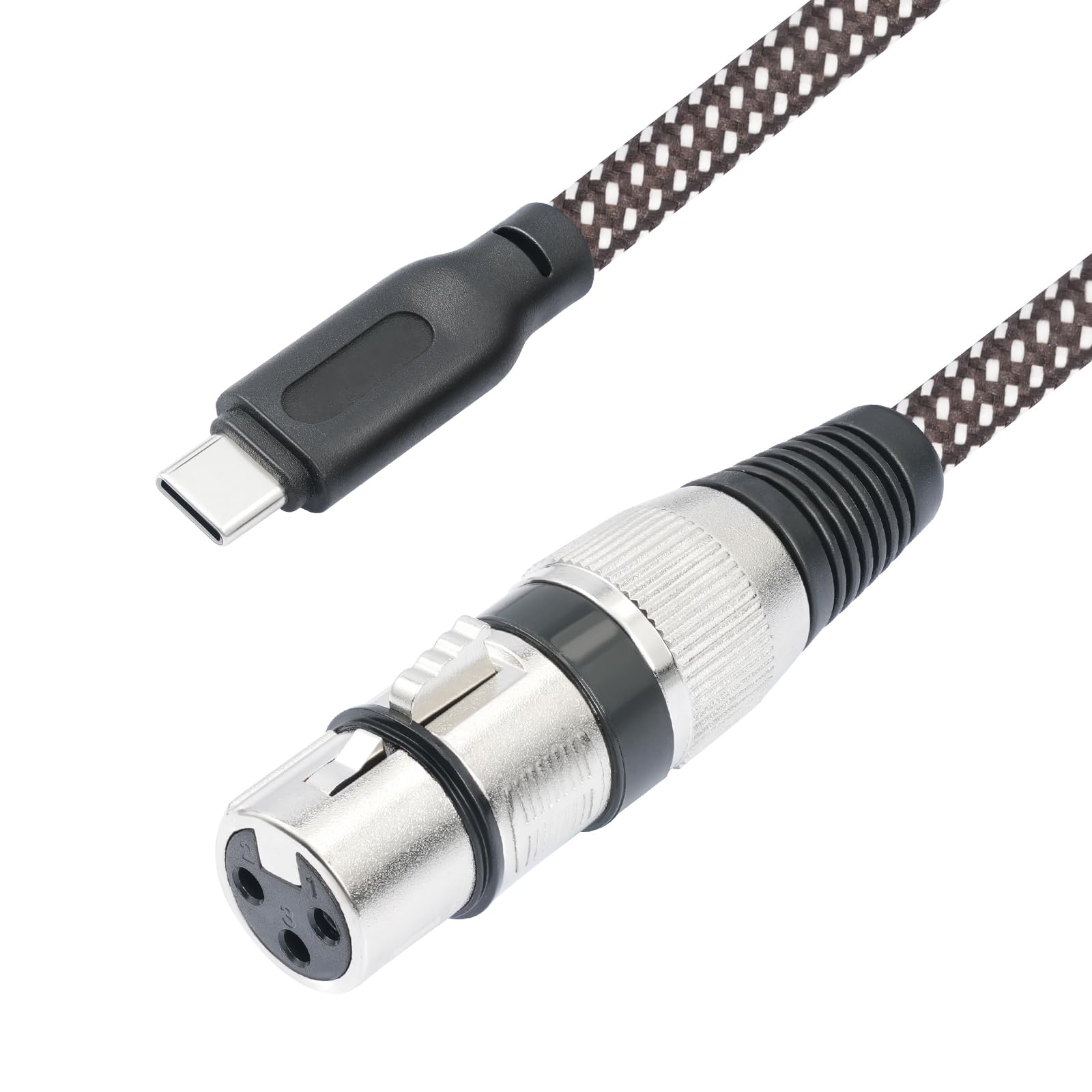 Premium XLR to USB C Cable 6.6ft - USB Type-C to XLR Female Microphone Adapter Cord - Compatible with Samsung, Google, Huawei, Xiaomi Smartphones & MacBook - Perfect for Podcasting, Live Streaming & Home Studio Recording