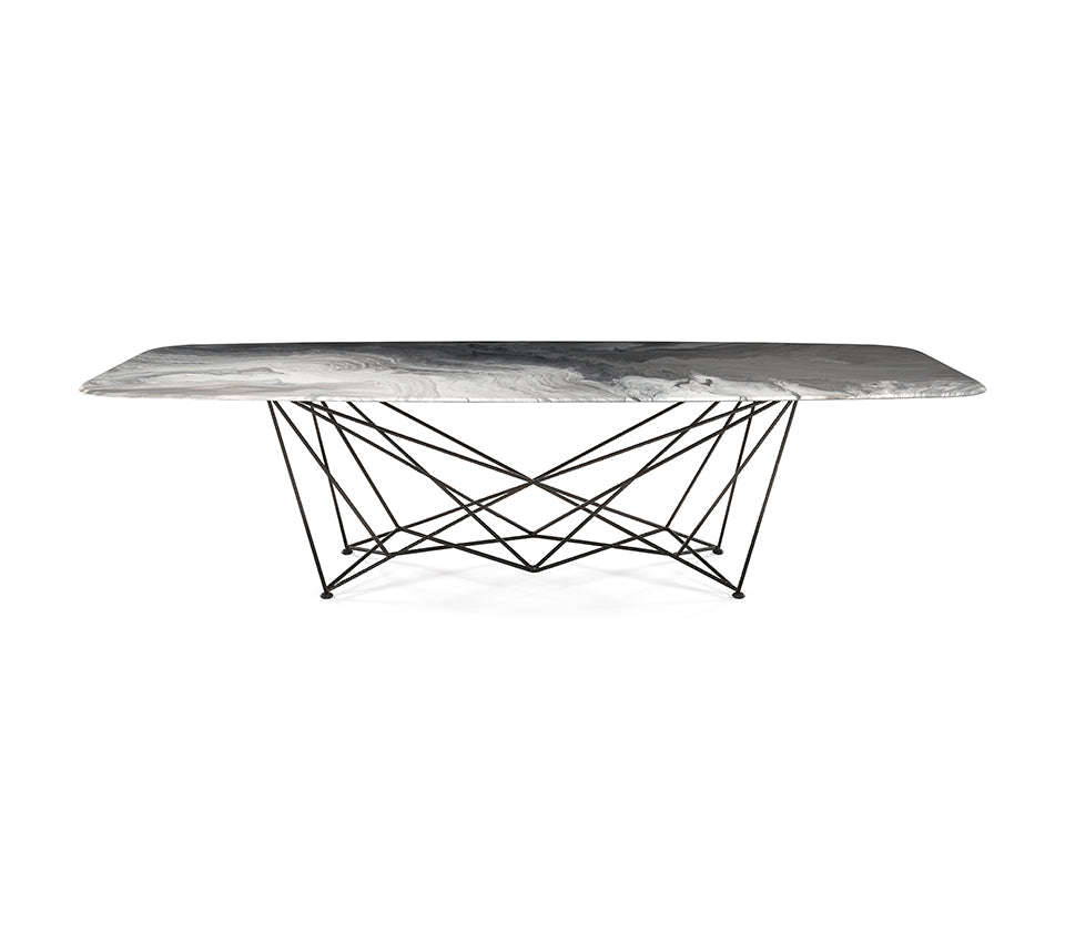 GORDON Crystalart Table - Elegant Glass Coffee Table for Living Room, Modern Home Decor & Stylish Centerpiece for Lounge, Office, or Bedroom