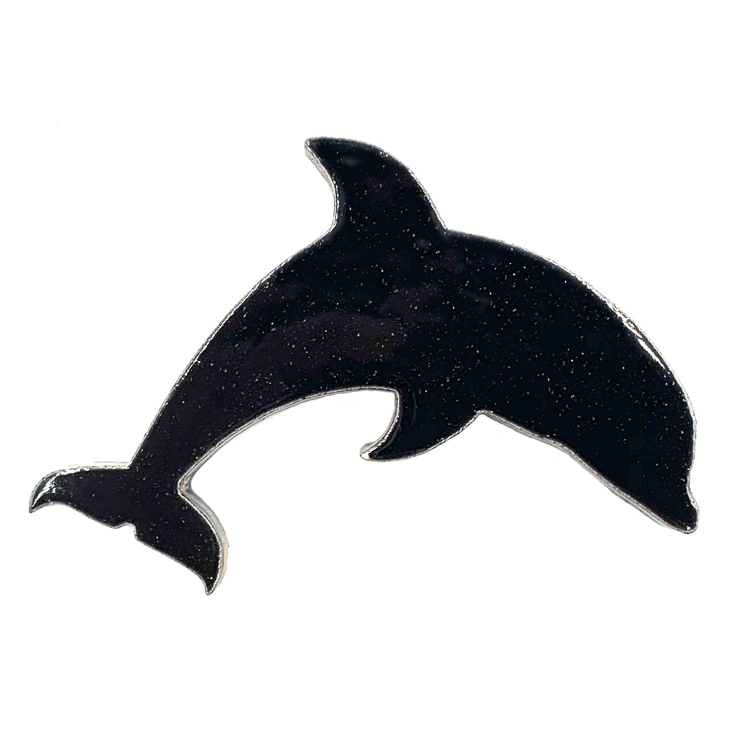 Black Glitter Dolphin Step Marker Mosaic Tiles for Swimming Pools – 4.5