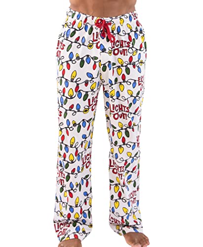 White Lights Out! Mens Pajama Pants