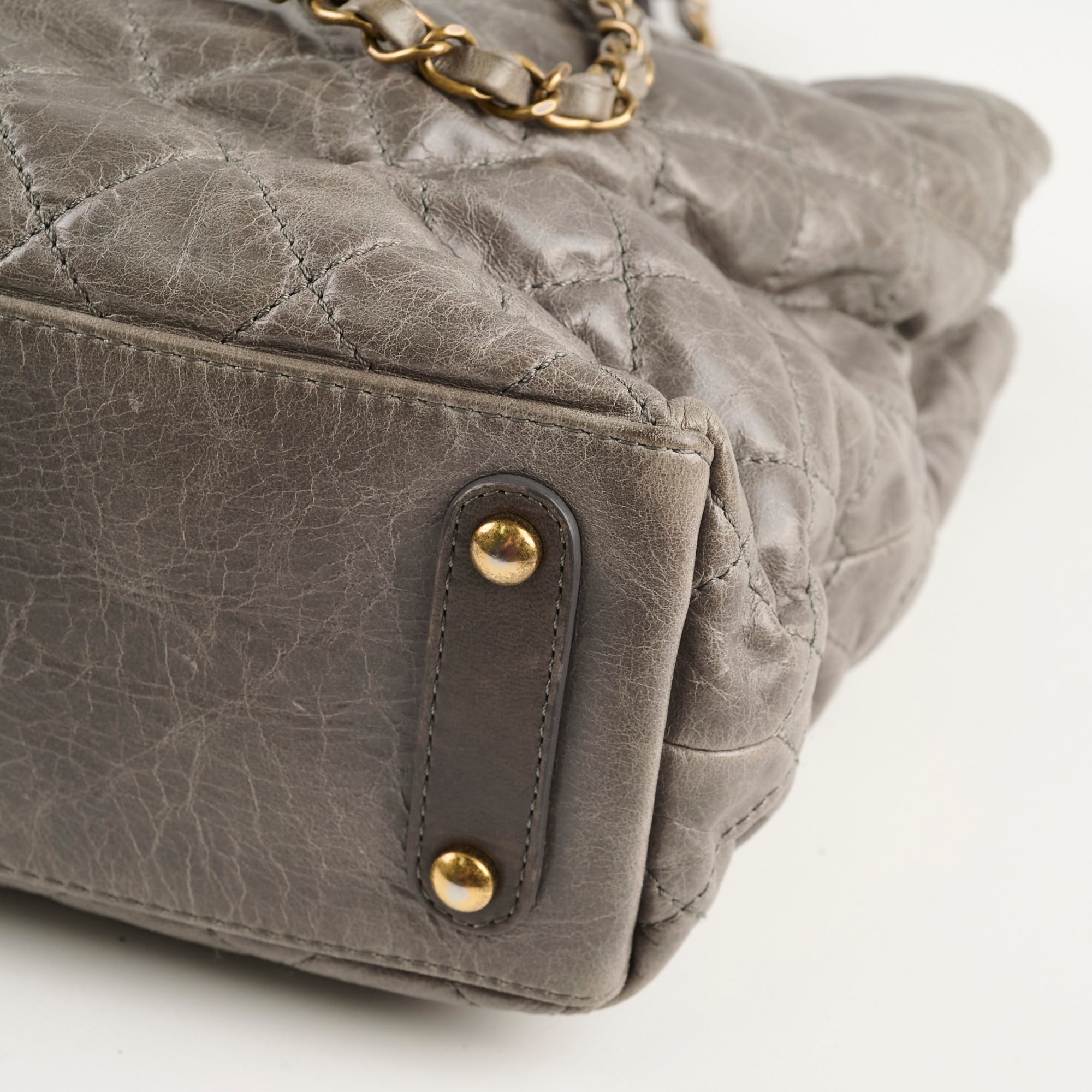 Chanel Quilted Leather & Stingray Handbag - Grey 16 Series Tote Bag for Women | Luxury Designer Shoulder Bag for Work, Travel & Everyday Use