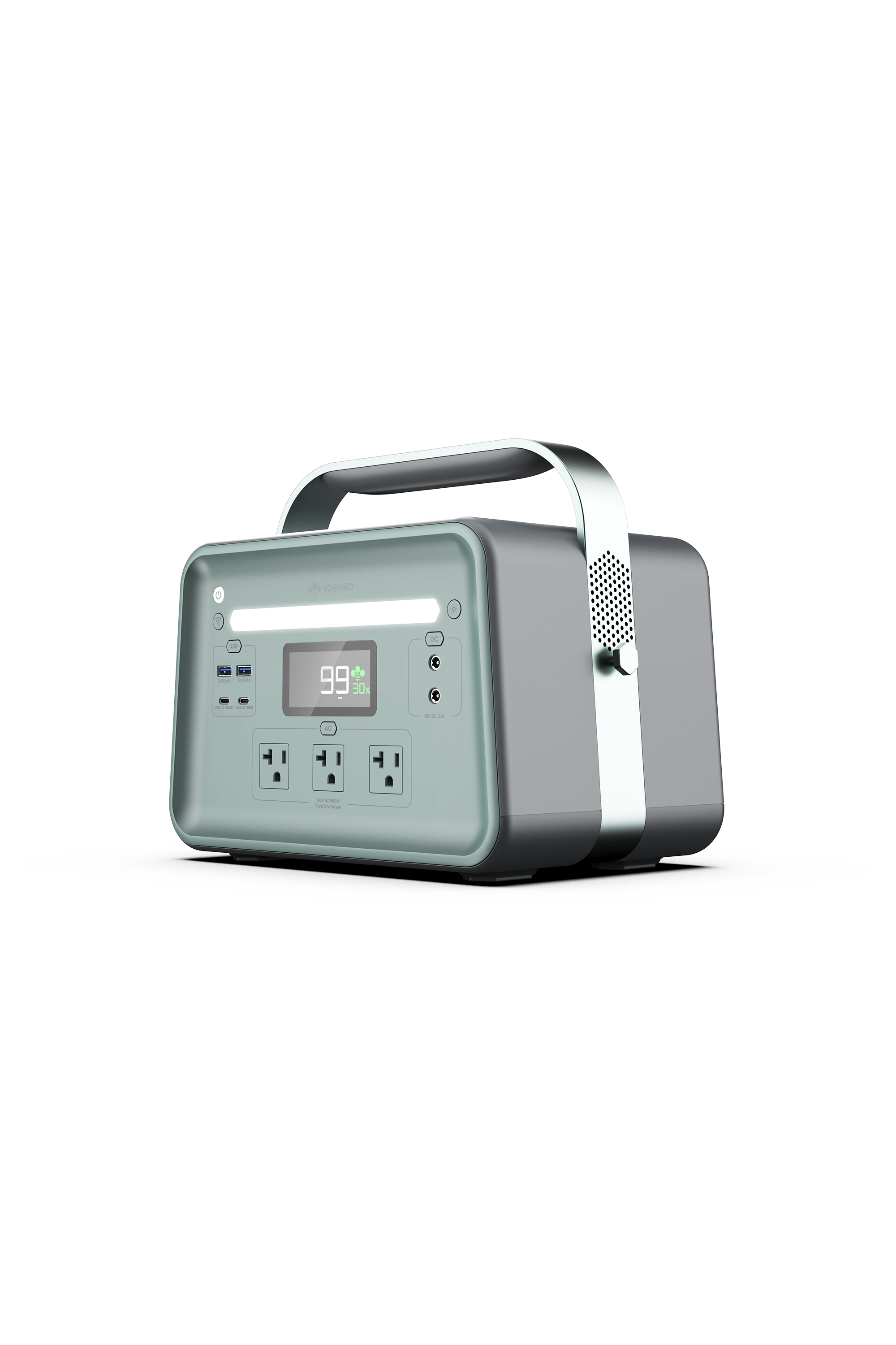 Yoshino Power B660 SST Portable Solar Generator - 660Wh Lithium Battery Backup for Camping, RV, Emergencies & Off-Grid Power