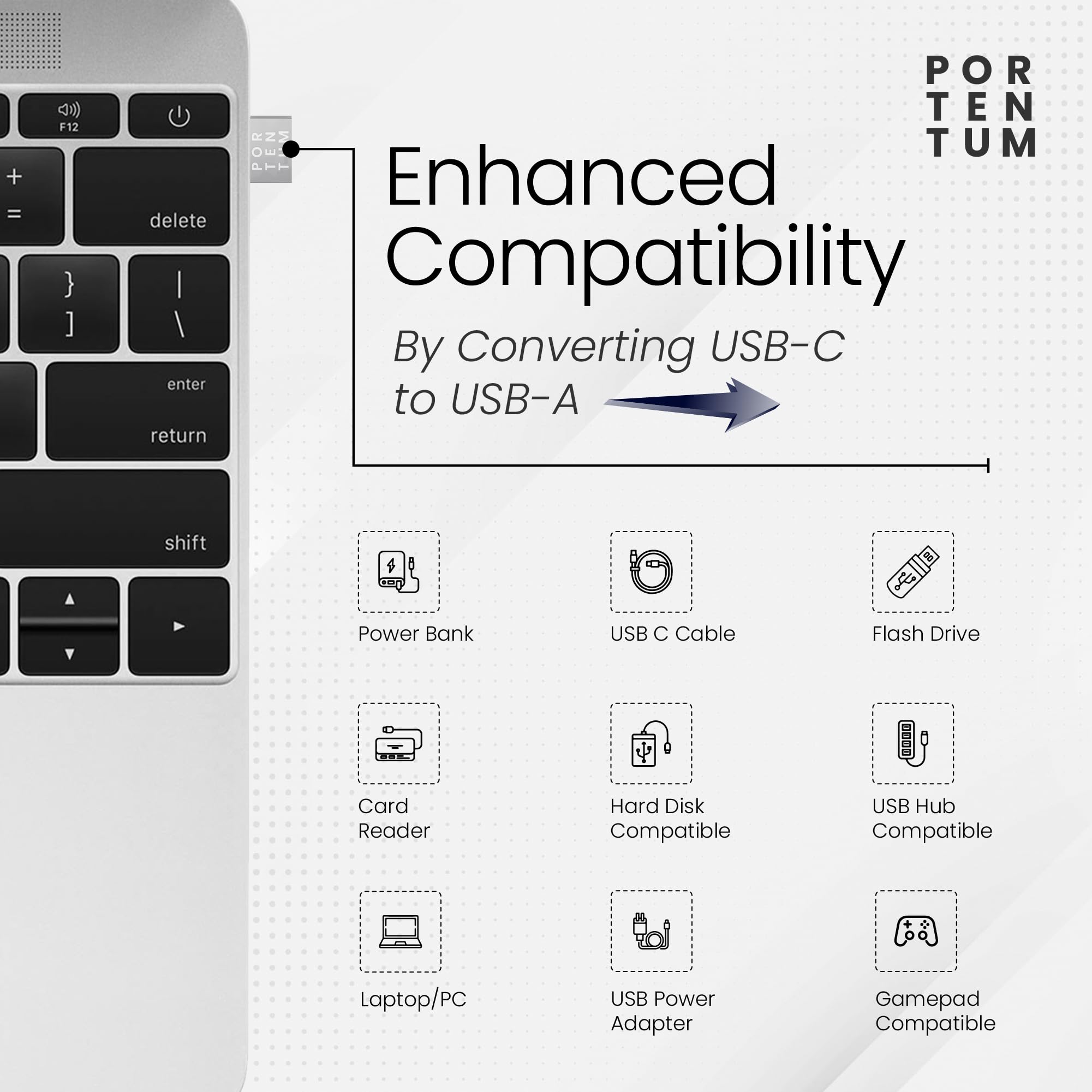 Premium USB C to USB Adapter - 480Mbps High-Speed Data Transfer - Durable Zinc Alloy with Heat Resistance - USB to USB C Converter - Bright Silver - Perfect for Laptops, Smartphones & Tablets