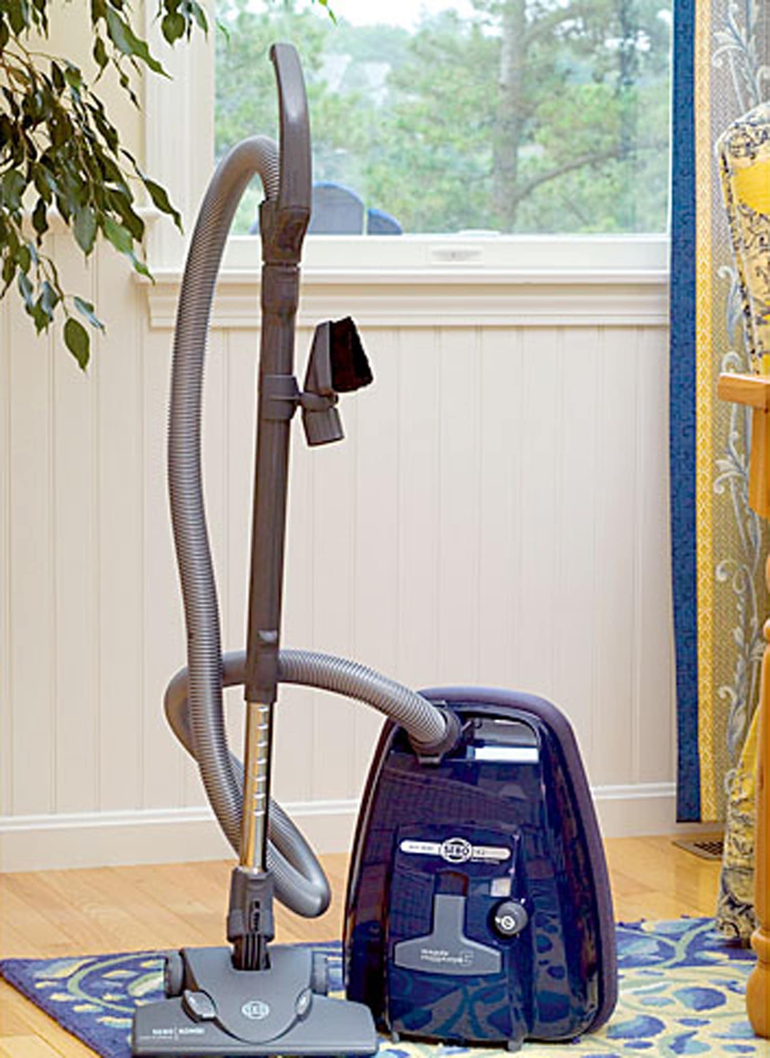 Sebo 9679AM Airbelt K2 Kombi Canister Vacuum Cleaner - Powerful Corded Upright Vacuum with HEPA Filtration in Dark Blue | Ideal for Hardwood Floors, Carpets & Pet Hair Removal