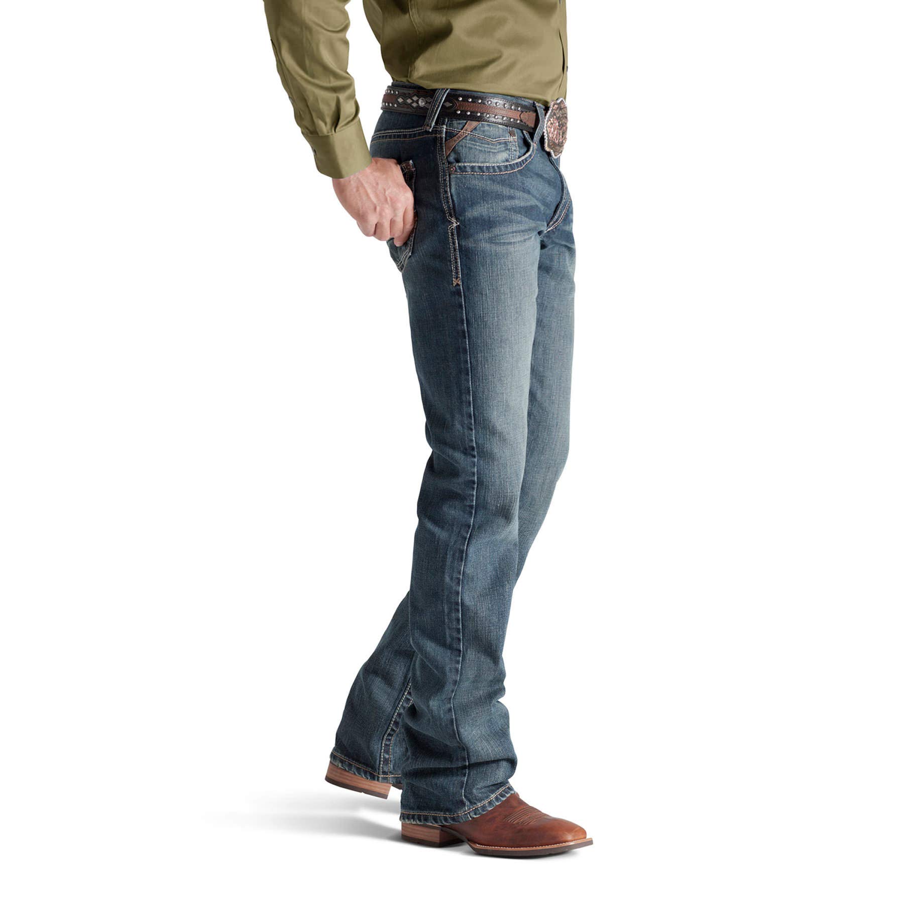 Ariat Men's M5 Slim Deadrun Stackable Straight Leg Jeans - Durable Work & Casual Denim Pants for Ranch, Riding & Everyday Wear