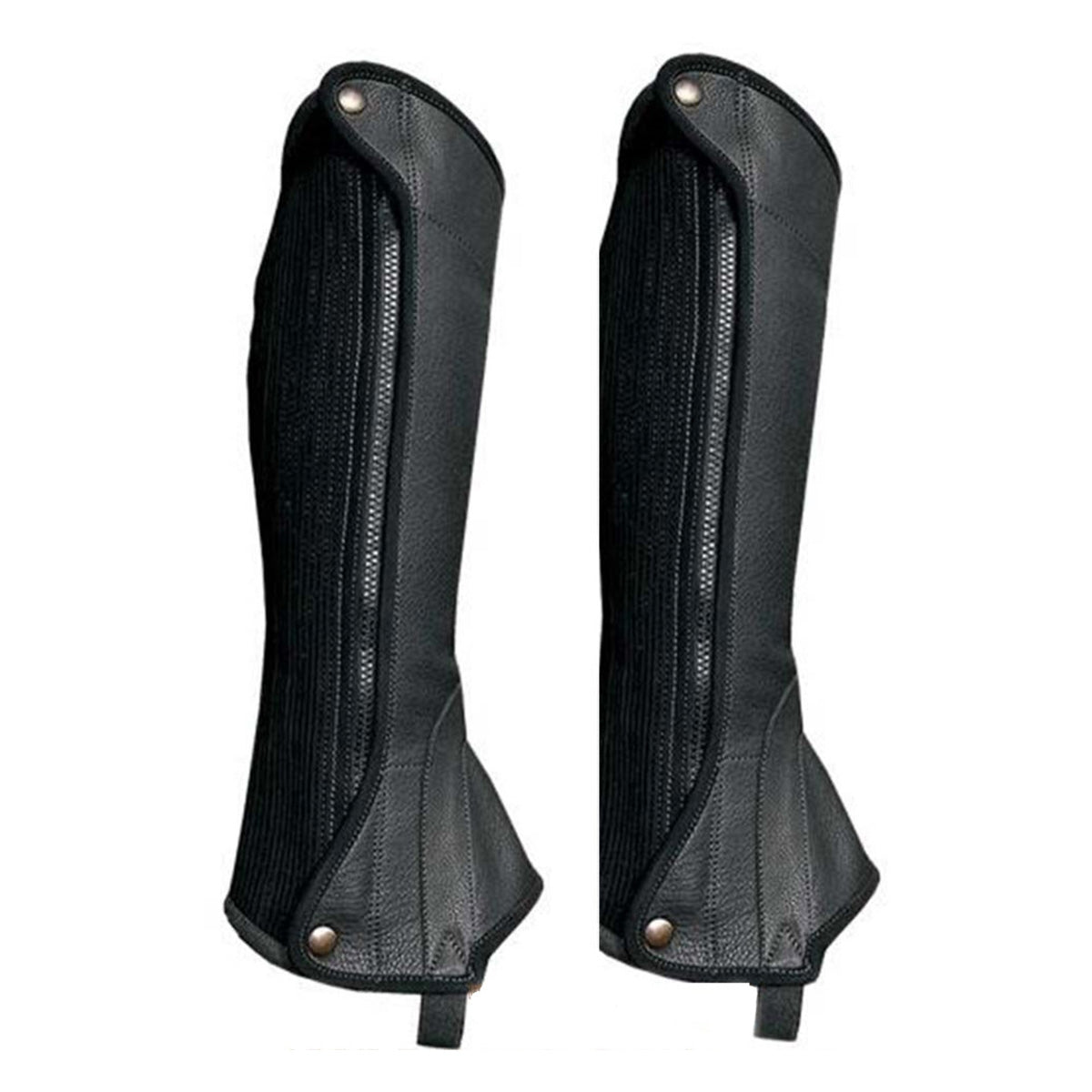 Premium Grand Prix Elite Leather Half Chaps for Equestrian Riding - Durable Horseback Riding Gear for Training & Competition