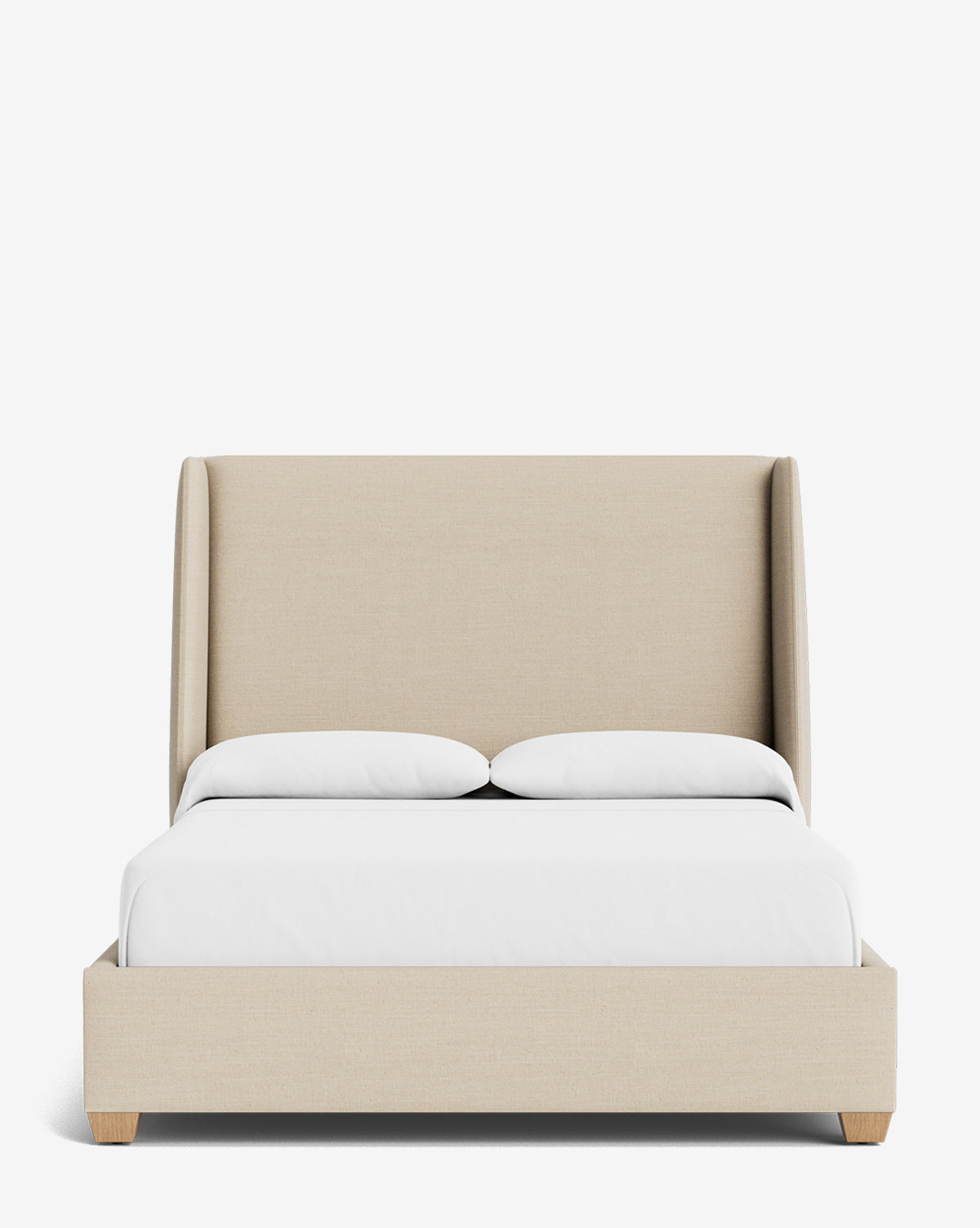 Walt Bed Tall Headboard - Queen Size Upholstered Bed Frame with Adjustable Height - Perfect for Modern Bedroom Decor & Small Spaces