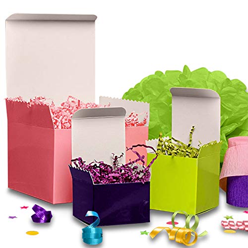 Premium Black Gloss Gift Boxes 6x6x6 Inches - Pack of 100 | Elegant Packaging for Jewelry, Cosmetics & Luxury Gifts | Perfect for Weddings, Birthdays & Corporate Events