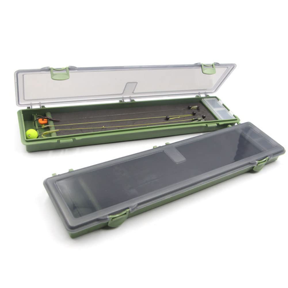 2PCS Carp Fishing Rig Box - Waterproof Hook Storage Box with 15 Pins, Stiff Hair Rig Board - Durable Fishing Tackle Organizer for Carp Anglers | Perfect for Bank Fishing, Match Fishing & Carp Fishing Trips