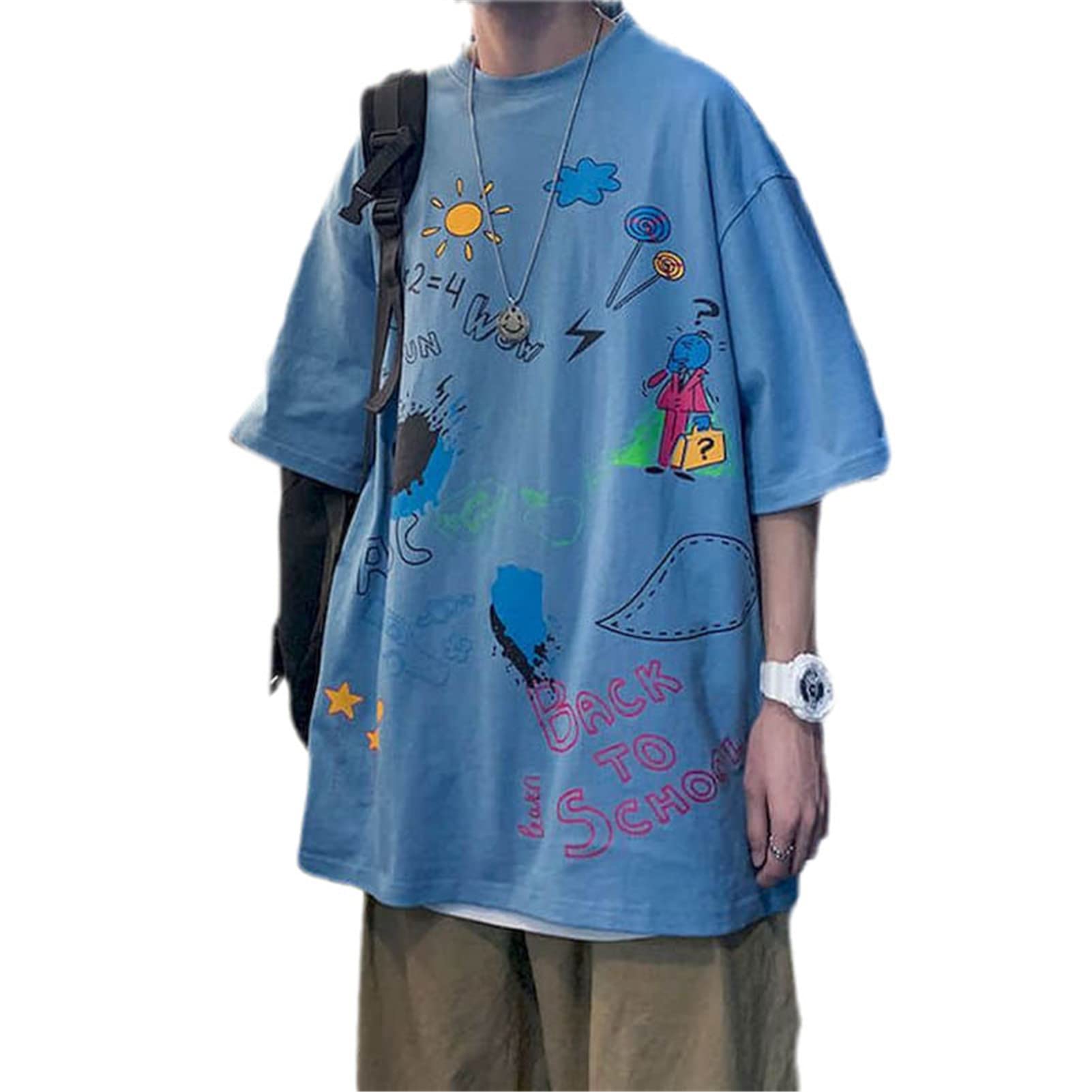 Men's Korean Trend Loose T-Shirt - Summer Casual for Outings