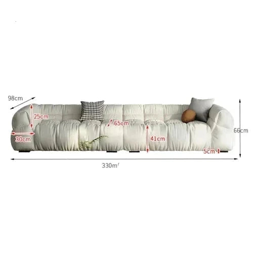Luxury Sectional Puff Sofa Set for Living Room - Comfortable & Durable Modern L-Shaped Couch with Soft Fabric - Perfect for Family Gatherings, Movie Nights and Small Space Apartments
