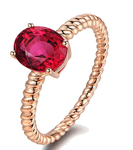 1 Carat Natural Solitaire Ruby Vintage Engagement Ring in 14K Rose Gold - Perfect for Proposals, Anniversaries & Romantic Gifts