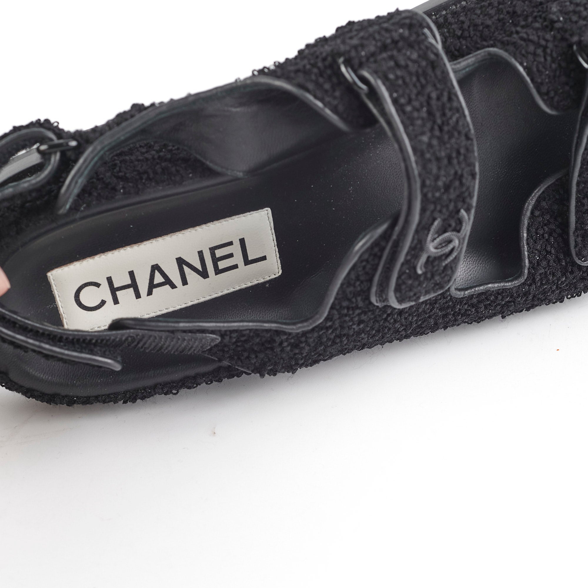 Chanel Black Leather Sandals for Women Size 40 - Luxury Designer Summer Shoes for Beach, Vacation & Evening Out