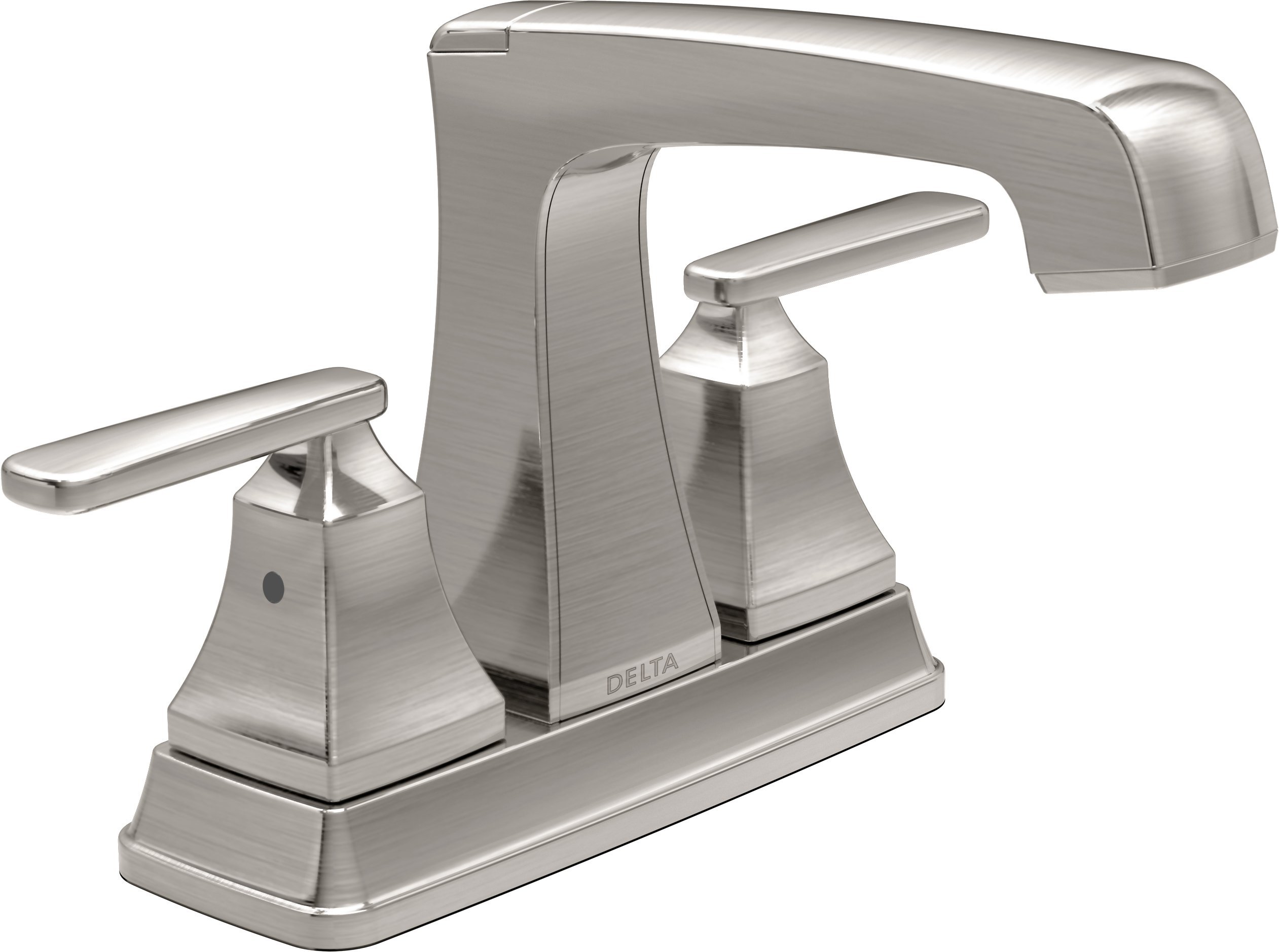 Delta Ashlyn Centerset Bathroom Faucet - Brushed Nickel Finish, Diamond Seal Technology, Metal Drain Assembly (2564-SSMPU-DST) - Perfect for Modern Bathroom Sinks & Vanities