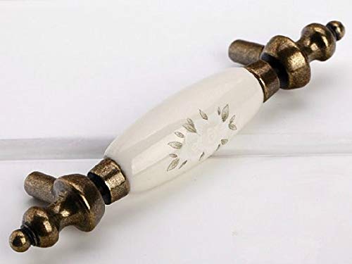Vintage Ceramic Flower Drawer Pulls - 3