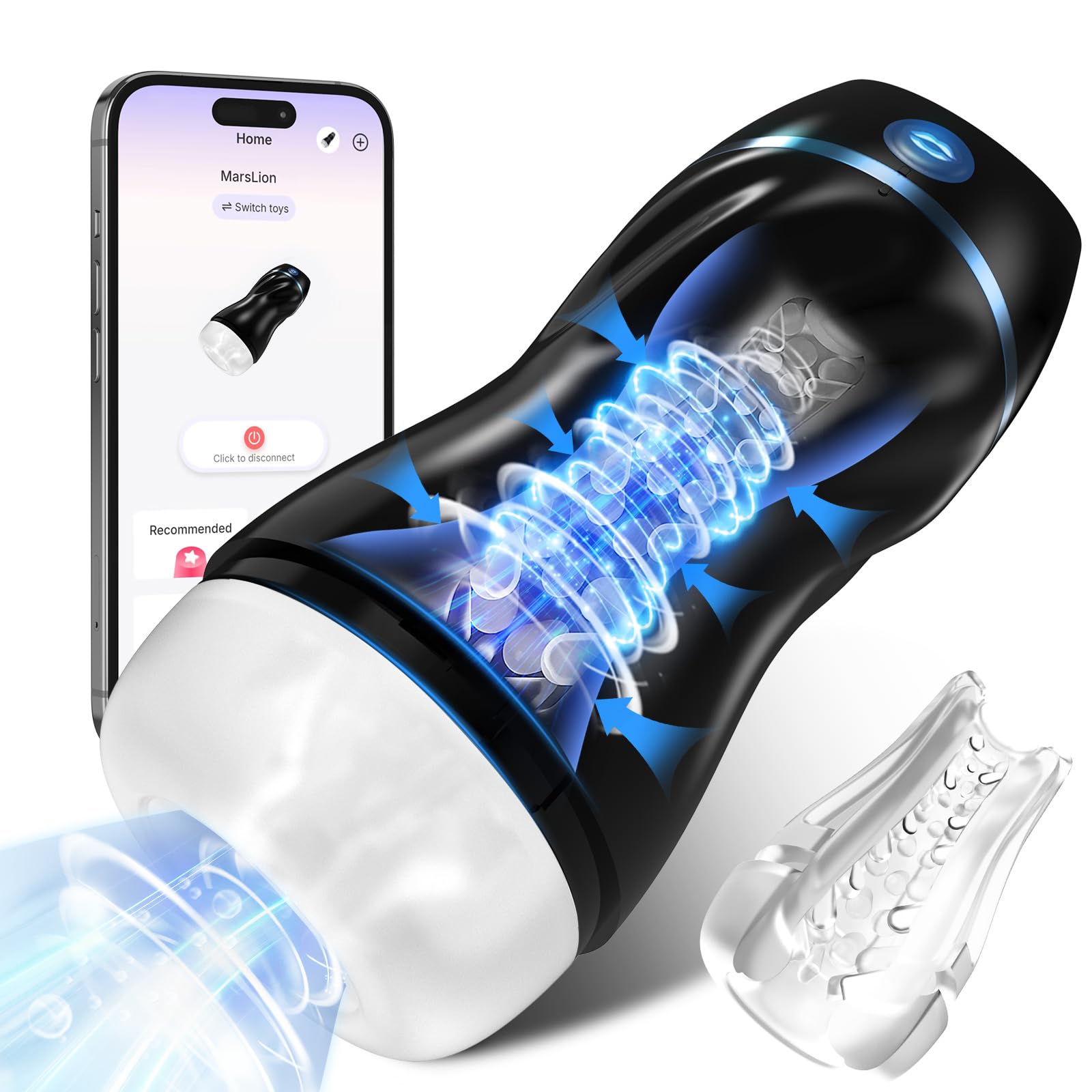 Upgraded Automatic Male Masturbator - 7 Vibration & Suction Modes, Hands-Free Pocket Pussy with 3D Realistic Texture | Blowjob Toy for Men | Adult Sex Toys for Solo Pleasure & Couples Play | Perfect for Travel, Discreet Use & Enhancing Intimacy