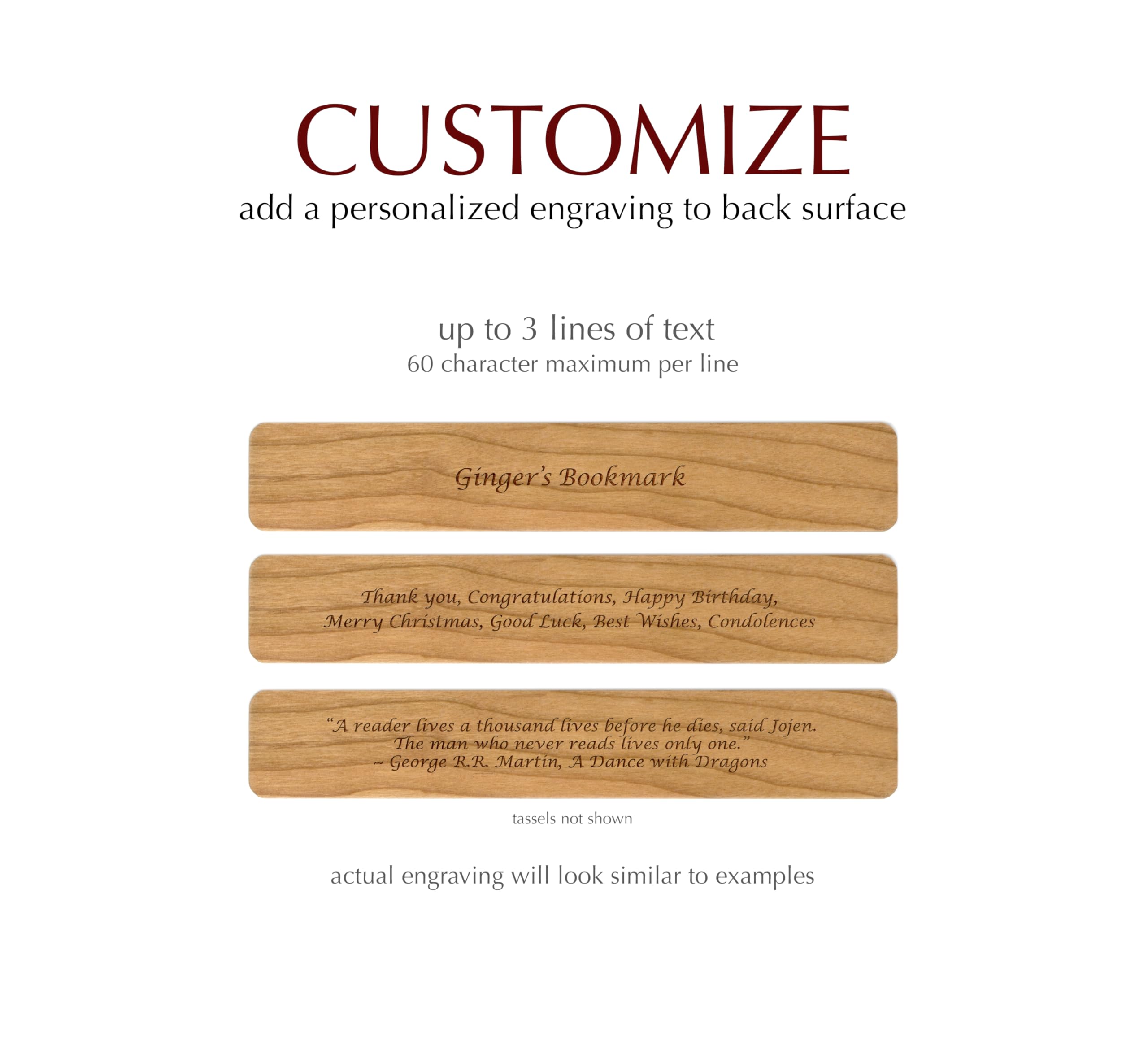 Personalized Engraved Wooden Bookmark with Crop Circle Design - Handmade in USA - Custom Name Gift for Book Lovers - Perfect for Reading, Book Club Gifts & Literary Enthusiasts