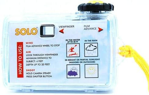 Solo H2O 35mm Disposable Underwater Camera with 400ASA 27 Exposure Film - Perfect for Beach Vacations, Snorkeling & Pool Parties