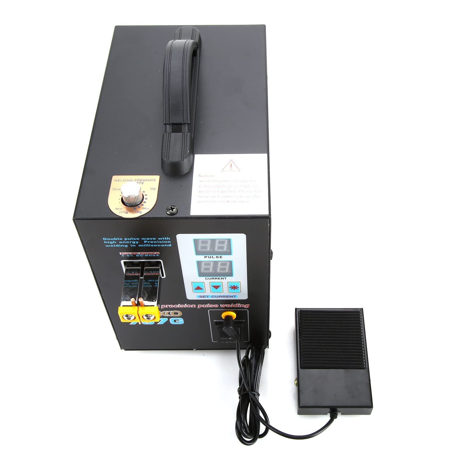 YOZUMD 110V Dual Pulse Spot Welder with Double Display - 737G 18650 Battery Welding Machine (US Plug) - Perfect for DIY Battery Packs, Electronics Repair & RC Hobby Projects