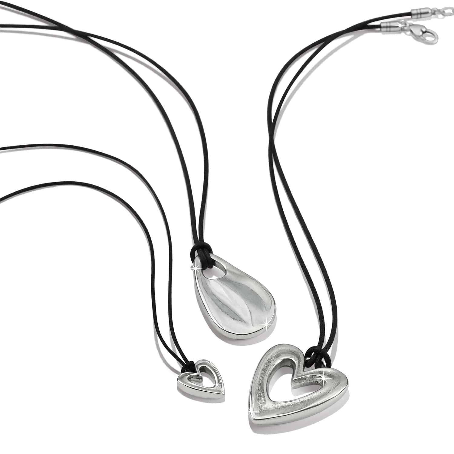 Elegant Cascade Open Heart Petite Cord Necklace for Women - Dainty Gold Layered Necklace, Minimalist Jewelry Gift for Her - Perfect for Valentine's Day, Anniversary & Everyday Wear