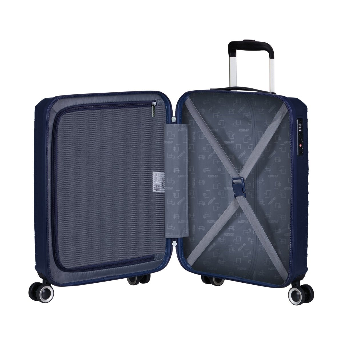 American Tourister Surftime Carry On Luggage - Lightweight Spinner Suitcase for Travel, Business & Weekend Getaways | Durable & Stylish Airplane Carry-On Bag