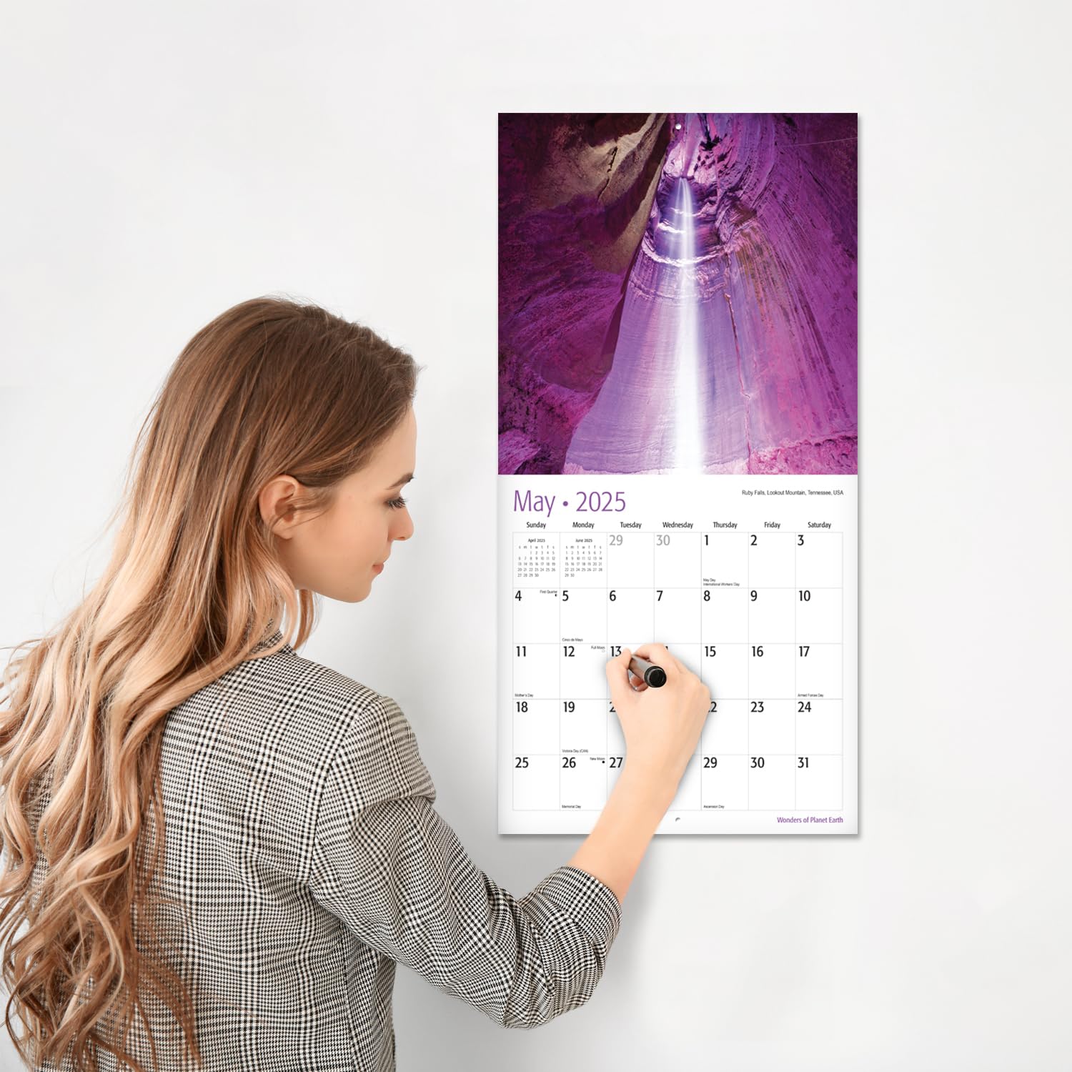 RED EMBER Wonders of Planet Earth 2025 Wall Calendar - 12 Month Nature Calendar (12