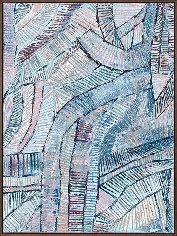 Dhala Bu Nya Bula Blue Canvas Art Print - Modern Wall Decor for Living Room, Bedroom & Office - Handmade African Inspired Artwork