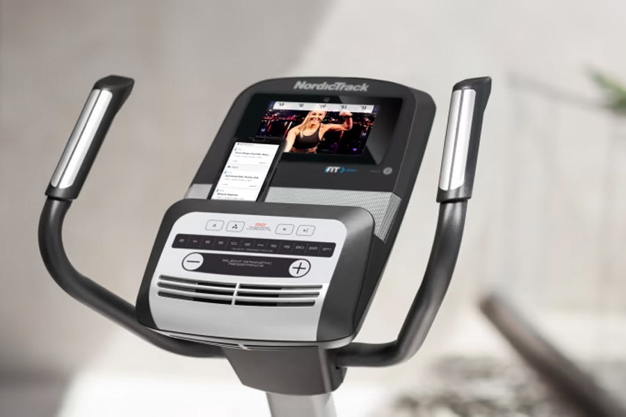 NordicTrack Commercial VU 19 Upright Exercise Bike - Premium Home Gym Equipment for Cardio Workouts, Weight Loss & Fitness Training - Perfect for Home, Office & Small Spaces