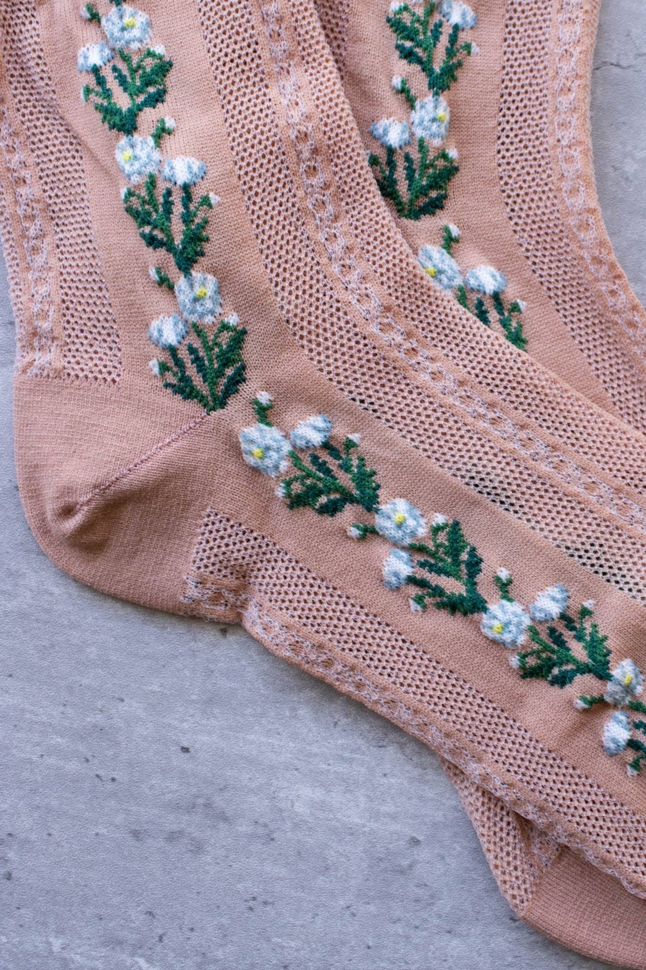Floral Mesh Socks for Women - Breathable Canyon Rose Pattern Ankle Socks | Perfect for Spring Outfits, Yoga, and Casual Wear