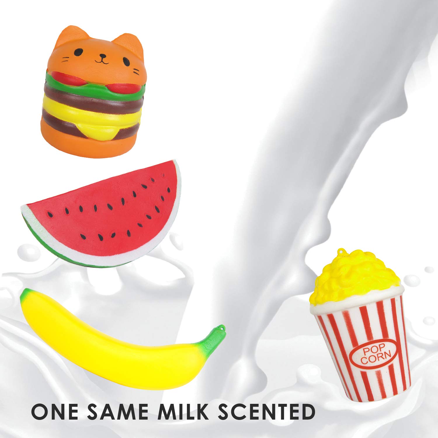 Squishy Toys for Kids & Adults - Jumbo Fruit Stress Relief for Autism & Anxiety