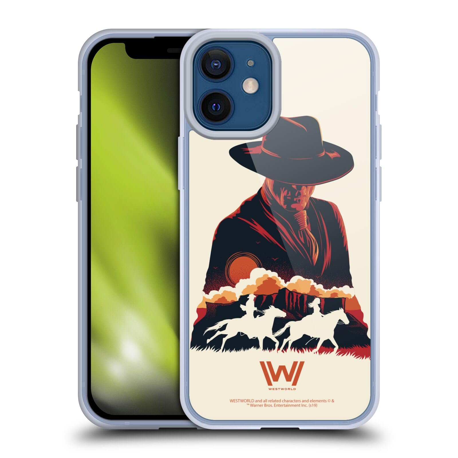 Officially Licensed Westworld Man in Black iPhone 12 Mini Case - Premium Soft Gel Protective Cover with Unique Graphics | Perfect for Fans, Collectors & Everyday Use