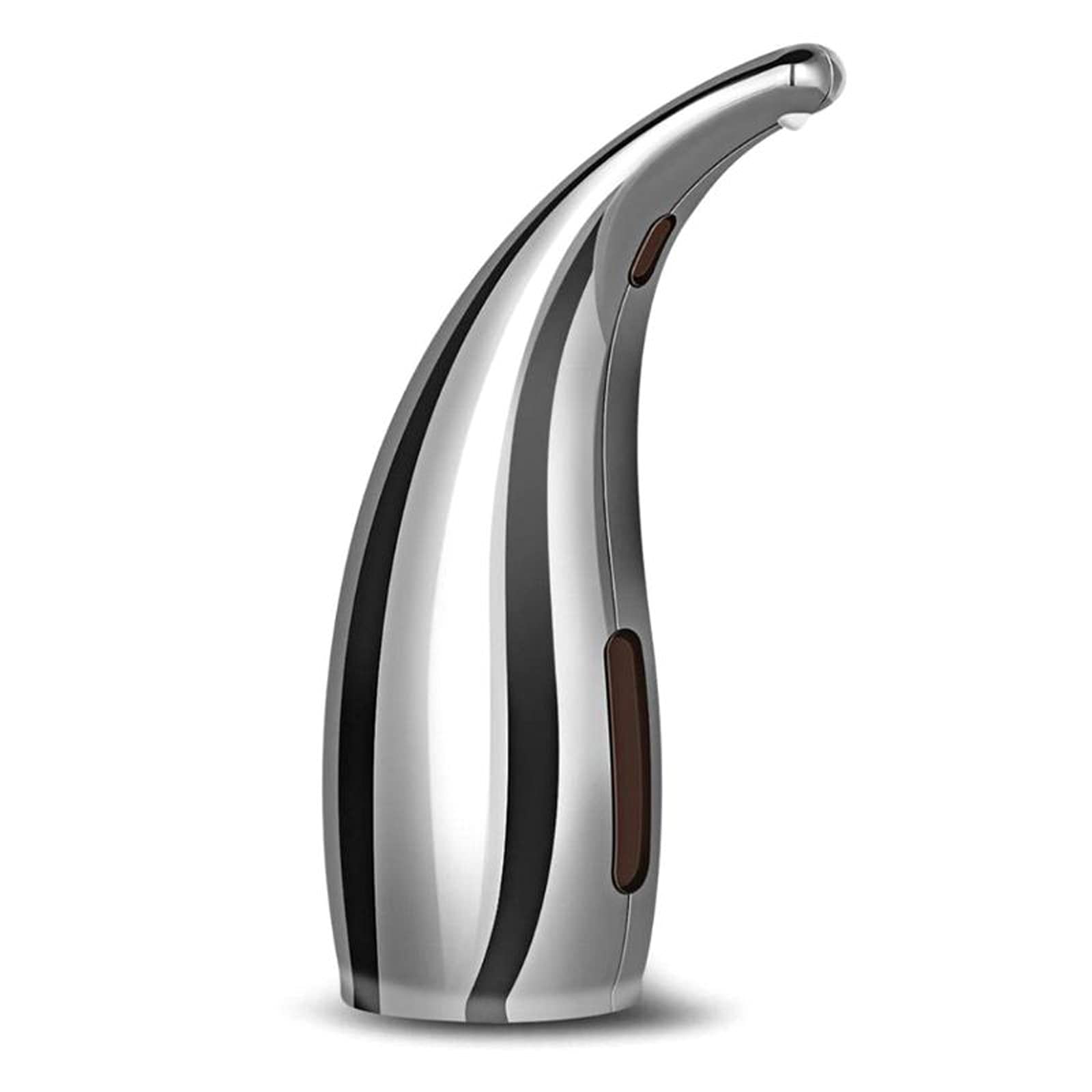 300ML Automatic Hand Soap Dispenser with Infrared Sensor - Touchless Foam Soap Dispenser for Bathroom, Kitchen & Office - Essential Oil Compatible, Clear Plastic Design, Silver Finish - Perfect for Germ-Free Hand Washing in Homes, Restaurants & Hospitals