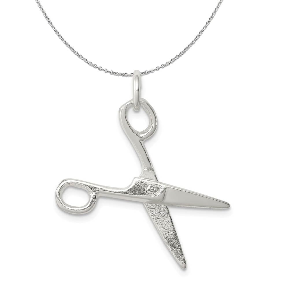 3D Moveable Scissors Necklace - Sterling Silver for Crafters & Stylists