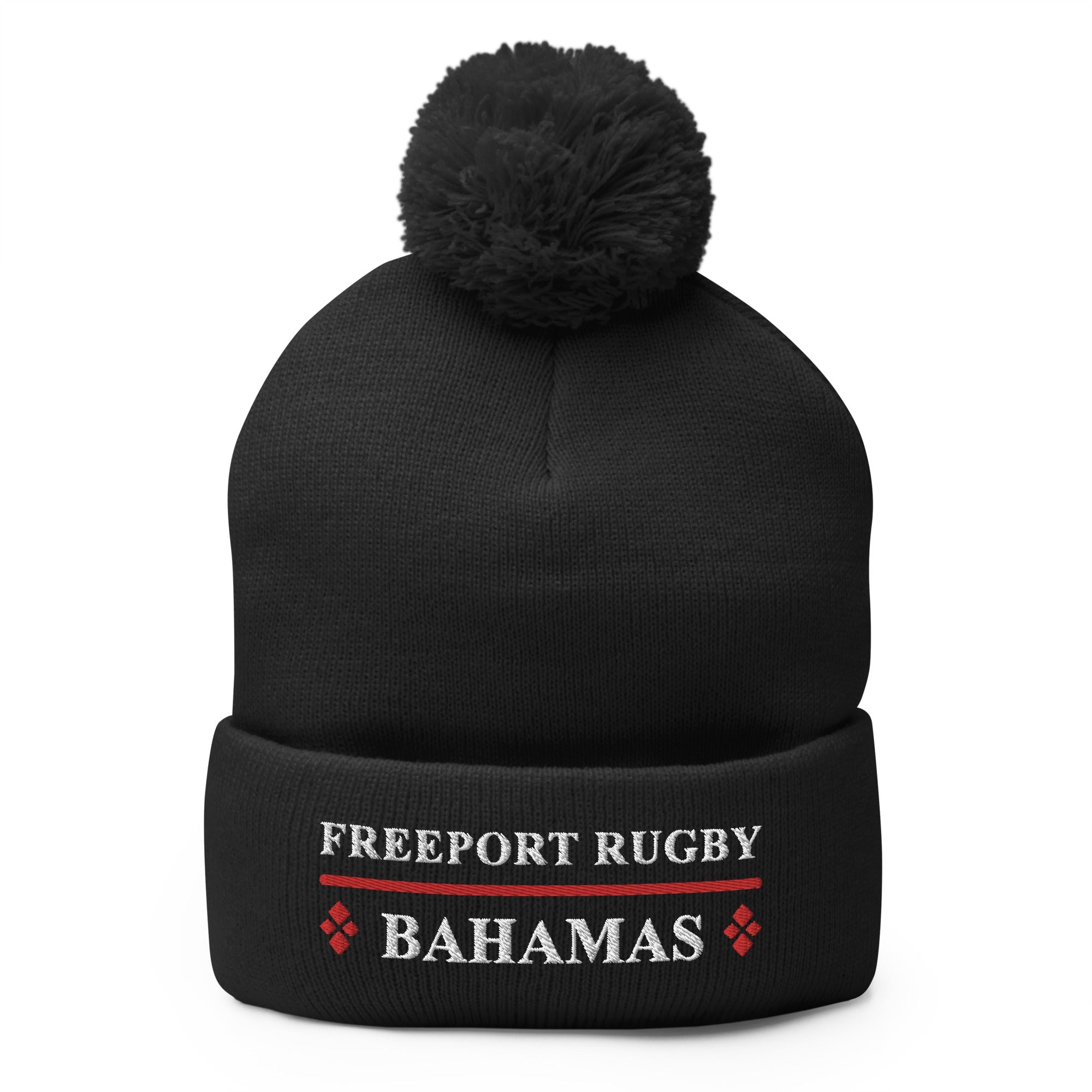 Freeport RFC Pom Beanie - Winter Knit Hat with Faux Fur Pom for Men & Women - Cozy Cold Weather Accessory for Outdoor Activities, Skiing, Snowboarding & Casual Wear