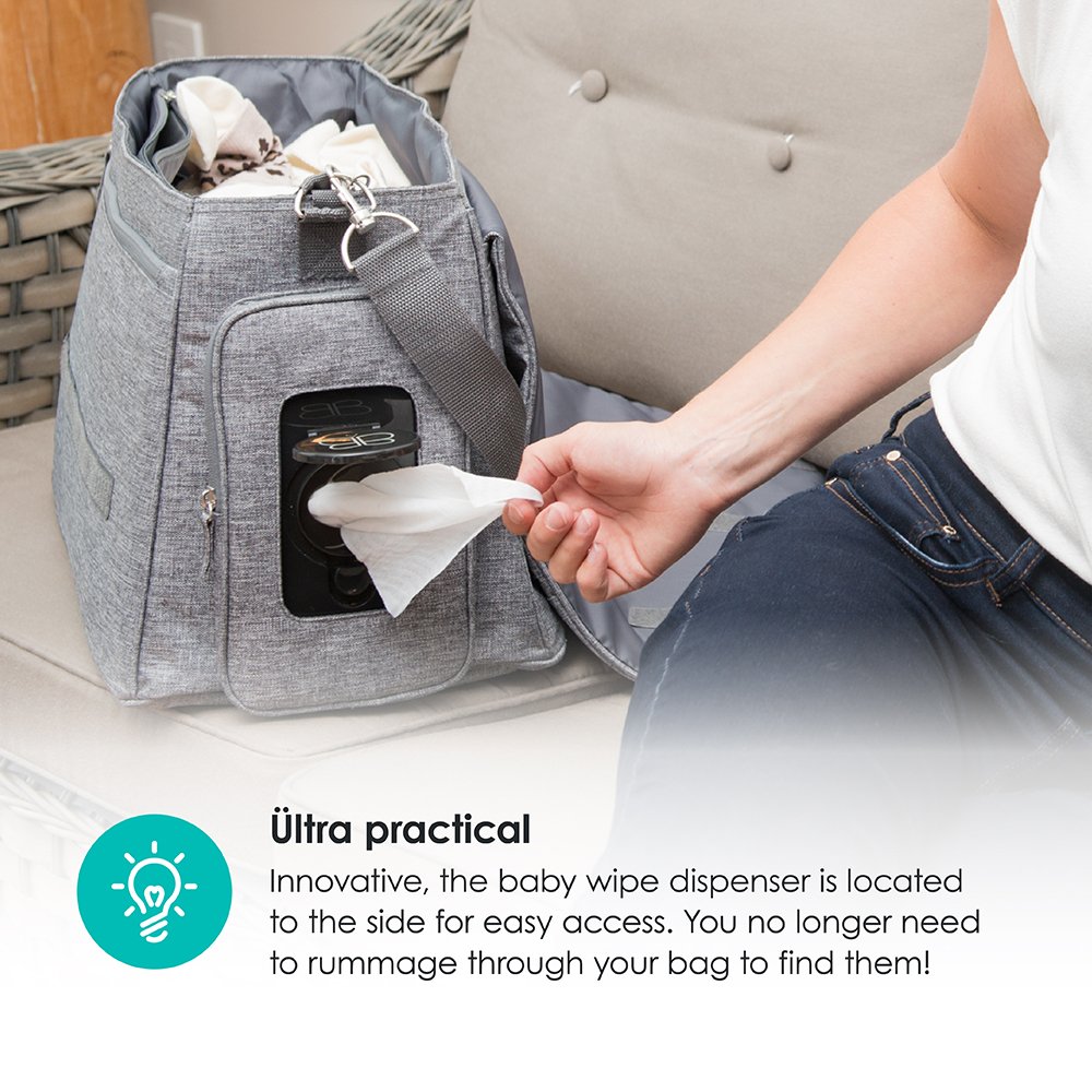 **bblüv Ültra Large Capacity Diaper Bag - Multi-Functional Travel Diaper Backpack for Moms with Changing Pad - Hands-Free Stroller, Tote & Crossbody Carry - Perfect for Baby Outings, Travel & Daily Use**