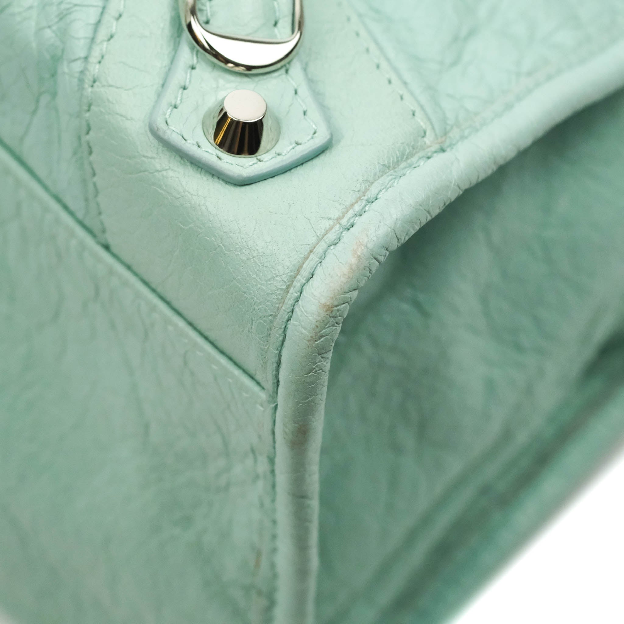 Balenciaga Classic City Bag in Tiffany Blue Calfskin with Silver Hardware - Luxury Designer Handbag for Women, Perfect for Everyday Use, Work & Special Occasions