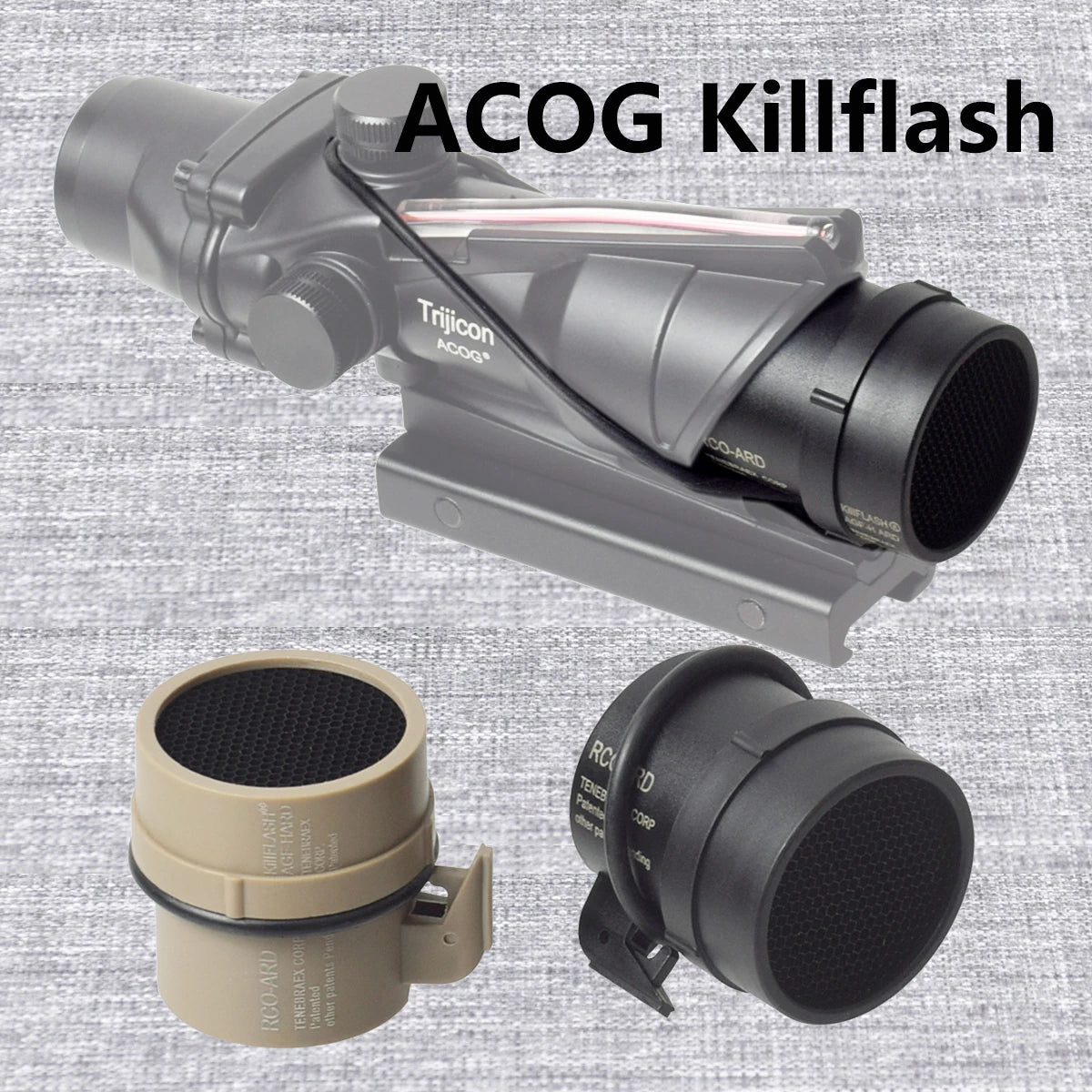 Trijicon ACOG 4X32 Rifle Scope with 4X Magnifier, Fiber Optics & Red/Green Dot - RMR Compatible Hunting Sight with Killflash Cover - Perfect for Tactical Shooting, Hunting, and Long-Range Precision
