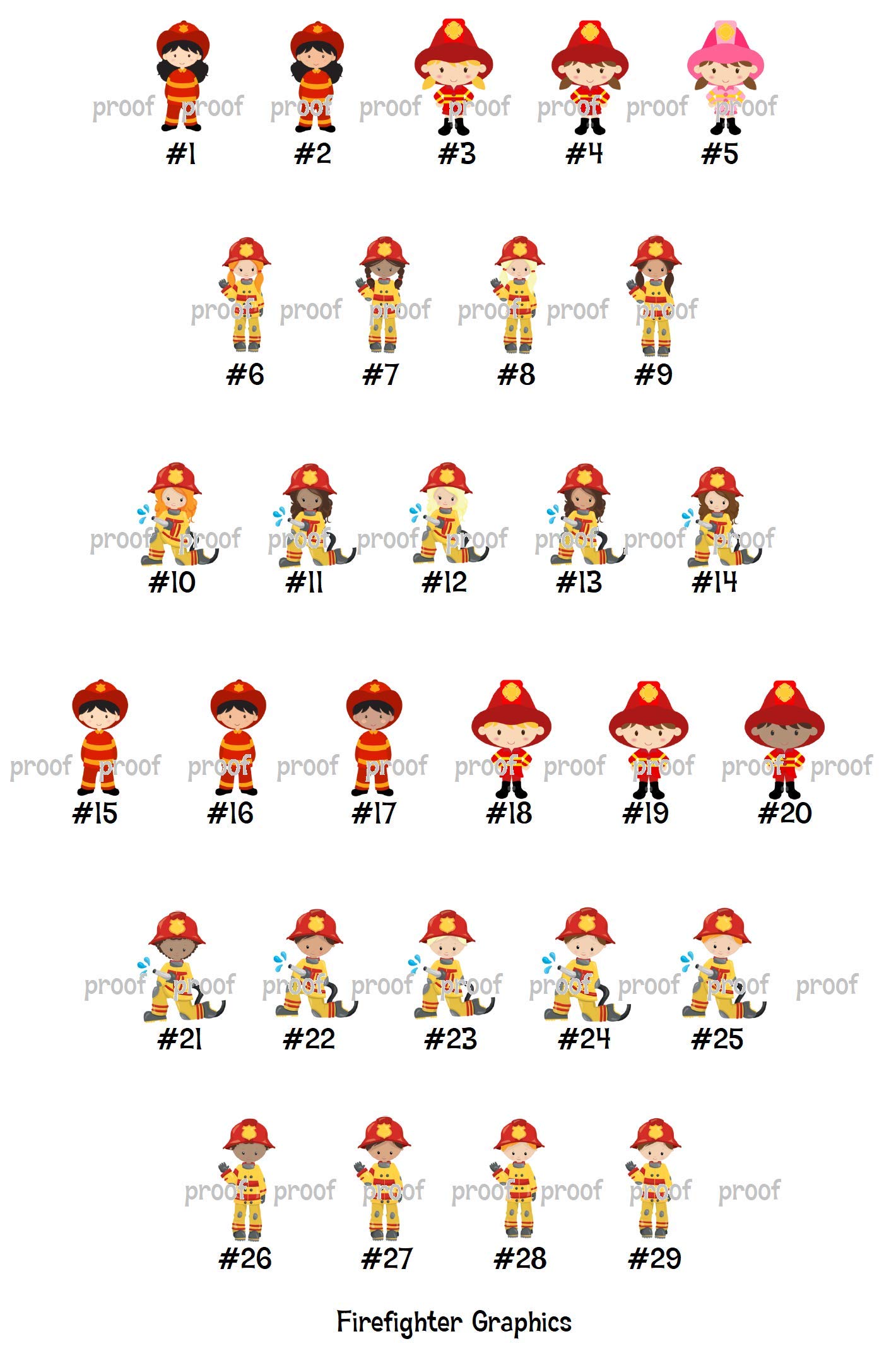 Personalized Firefighter Birthday Party Favor Stickers - 1.5