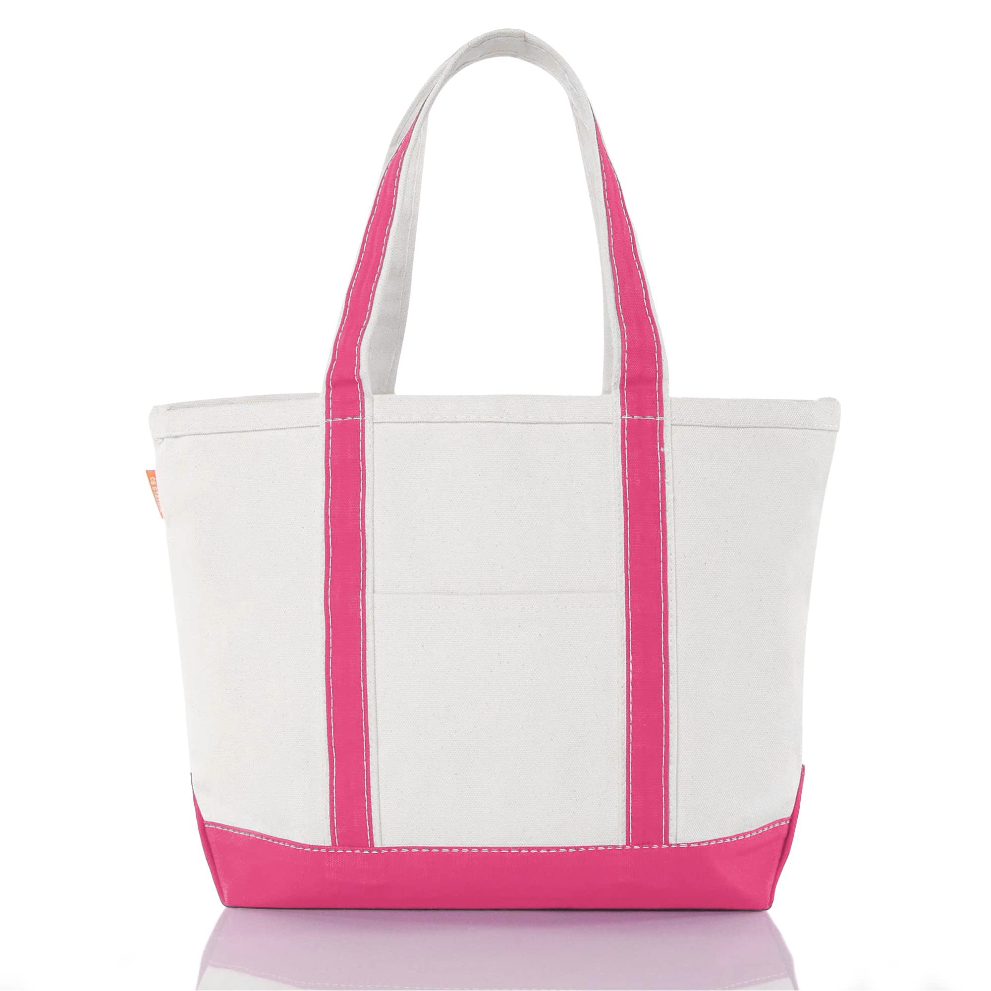 Stylish Medium Classic Canvas Tote Bag for Women with Top Zipper Closure & Outer Pocket - Perfect for Daily Essentials, Grocery Shopping, Work Commute & Weekend Travel