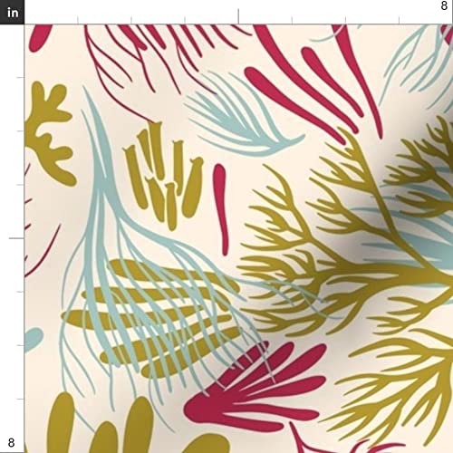 **Premium Spoonflower Fabric - Paddle Water Sea Waterways Print on Soft Minky Fabric by The Yard - Perfect for Sewing Baby Blankets, Quilt Backing & Plush Toys - DIY Home Decor, Nursery & Craft Projects**
