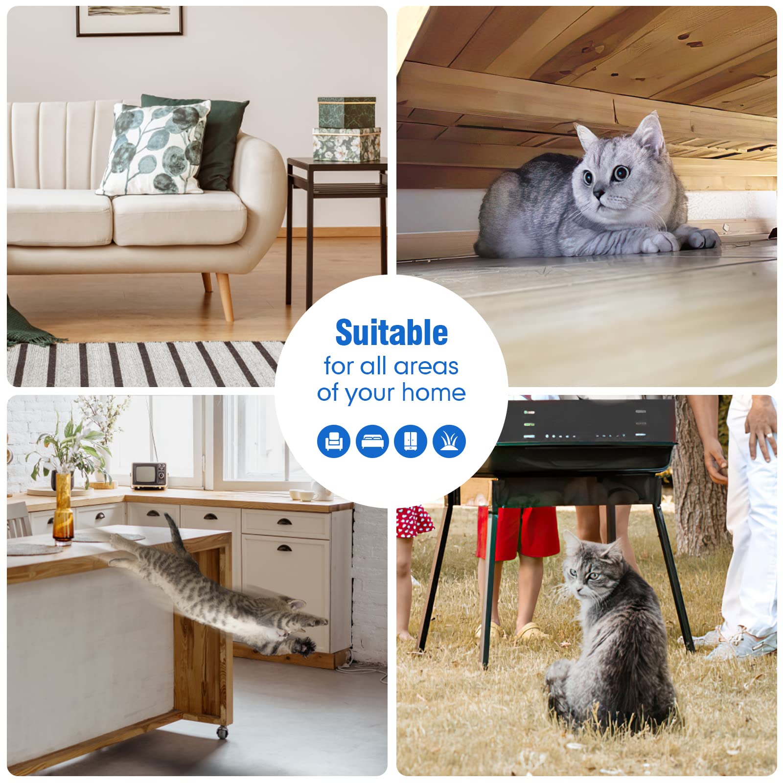 Natural Cat Deterrent Spray for Indoor & Outdoor Use - Safe Kitten Repellent to Stop Scratching Furniture, Sofas, Rugs & Curtains | Training Aid for Cats | Protect Your Home Decor & Create Pet-Friendly Spaces