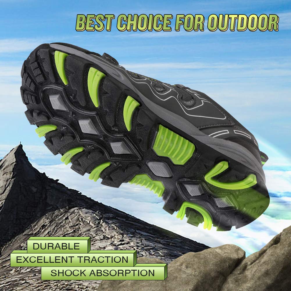 UOVO Boys Running Shoes - Waterproof Hiking Sneakers for Kids, Non-Slip Athletic Outdoor Tennis Shoes for Little & Big Boys - Perfect for School, Sports & Outdoor Adventures