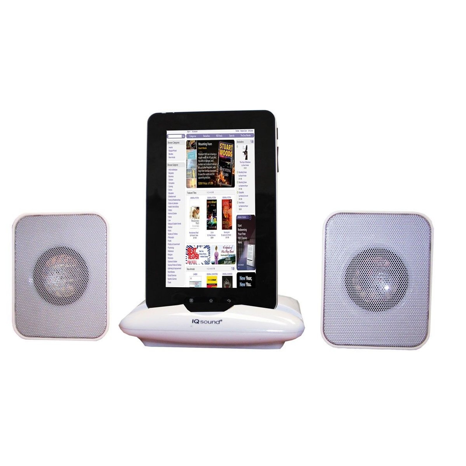 SuperSonic Portable Tablet Speaker Stand - Adjustable Holder for iPad, Kindle & Phones - Perfect for Home, Office & Travel Use
