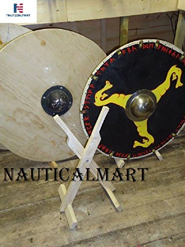 Premium Wooden Armor & Shield Display Stand - Durable Medieval Knight Costume & Weapon Holder for Home Decor, Cosplay, and Collectibles