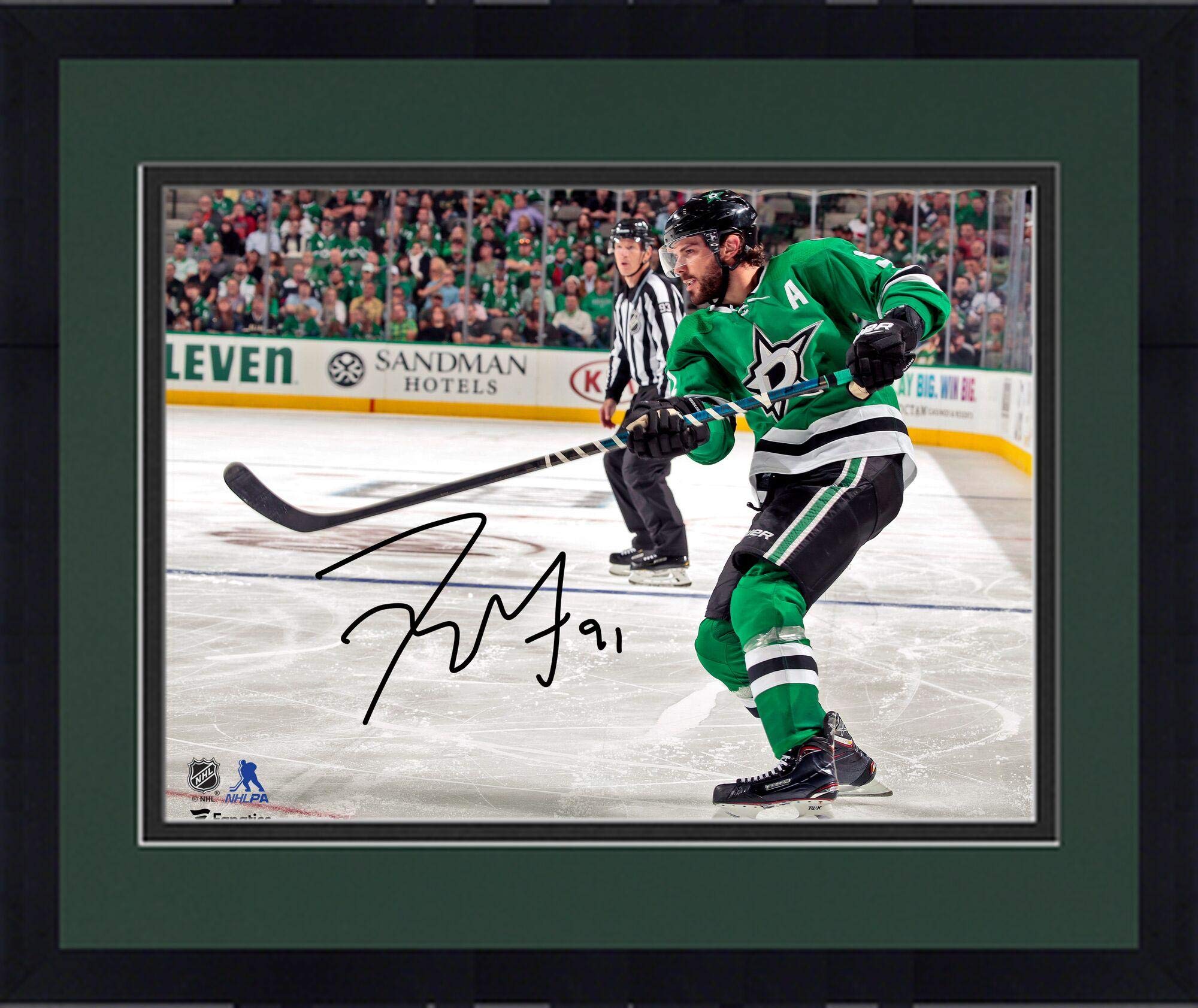 Tyler Seguin Dallas Stars Autographed 8x10 Jersey Shooting Photo - Framed NHL Memorabilia - Perfect for Hockey Fans, Man Cave Decor & Sports Collectibles
