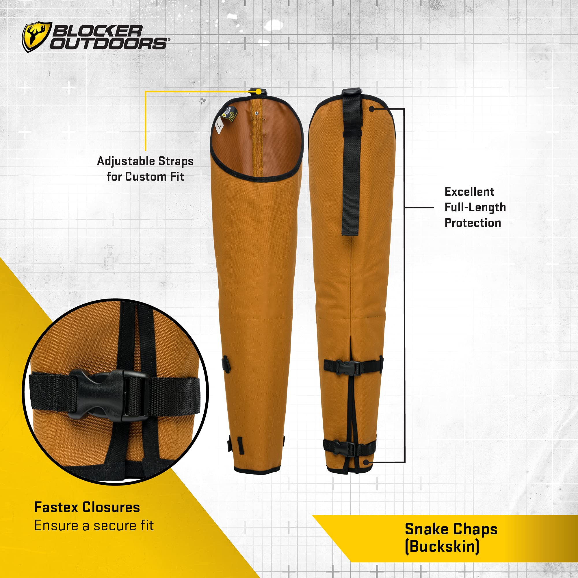 SCENTBLOCKER Snake Chaps - Snake Proof Gaiters for Men & Women | Waterproof Snake Bite Protection for Hunting, Hiking, Camping & Outdoor Work | Ideal for Woods, Trails & Wilderness Adventures