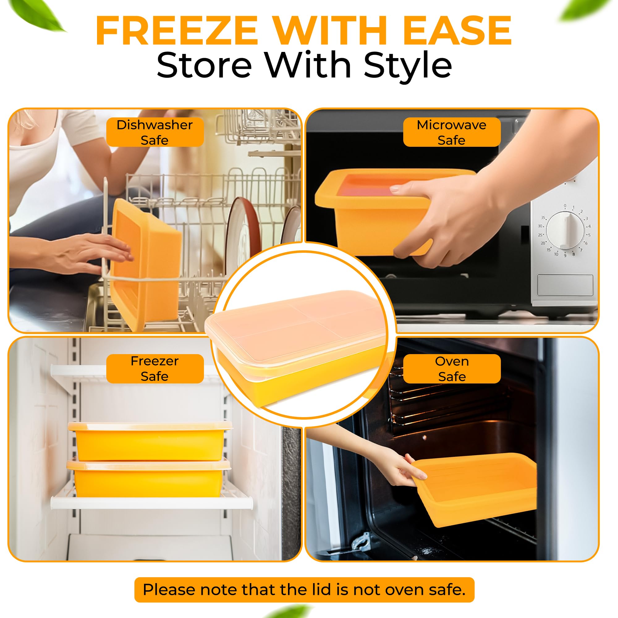 (2 Pack) 6 Cup BPA-Free Silicone Freezer Containers with Lids - Reusable Food Storage for Soup, Pasta Sauce, Leftovers & Broth | Measurement Lines | Perfect for Meal Prep, Freezing Liquids & Organizing Kitchen Storage